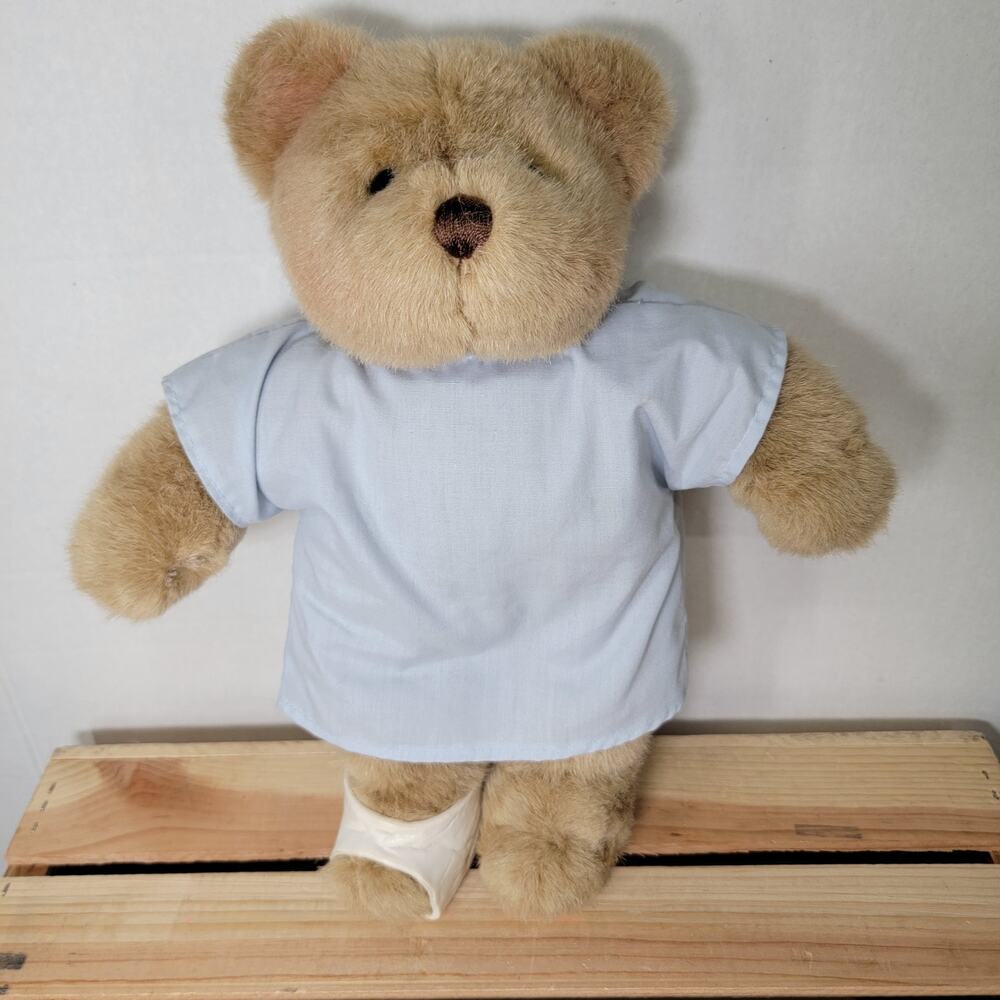 RETIRED Jerry Elsner "Get Well" Plush Teddy Bear w/ Foot Cast